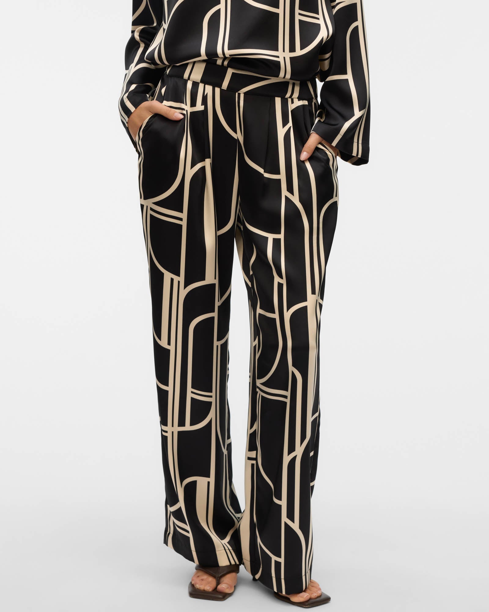 VMHADLEY PRINTED WIDE-LEG PANTS